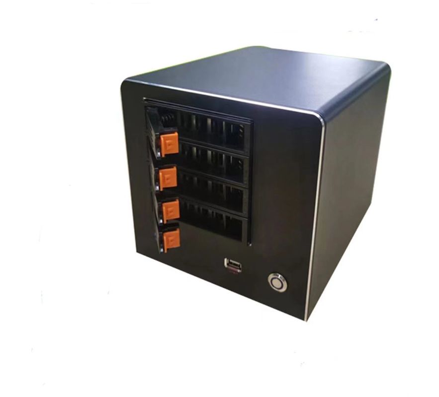 Gehäuse Nas Speicher Server Chassis Haushalt 4 Bay Computergehäuse Aluminiumlegierte Platte