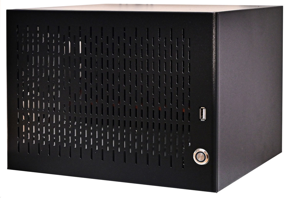 6 Bay Household NAS Storage Server Chassis mit schwarzem Aluminiumlegierung Panel Gehäuse